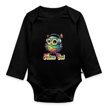Festival - Baby Bio-Langarm-Body - Schwarz - Vorne