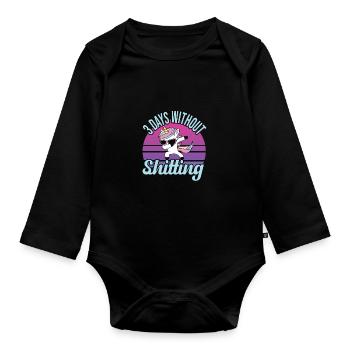 Festival - Baby Bio-Langarm-Body - Schwarz - Vorne