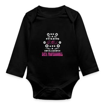 Daten Analytiker Datenschutz Beauftragter - Baby Bio-Langarm-Body - Schwarz - Vorne