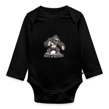 Analyste de données Responsable de la protection des données - Body Bébé bio manches longues - noir - Devant