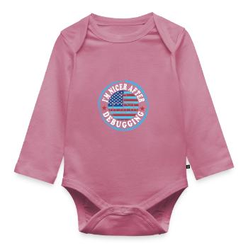 Network Engineer - Organic Longsleeve Baby Bodysuit - mauve - Front