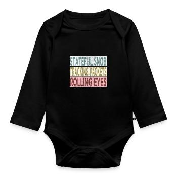 Network Engineer - Baby Bio-Langarm-Body - Schwarz - Vorne