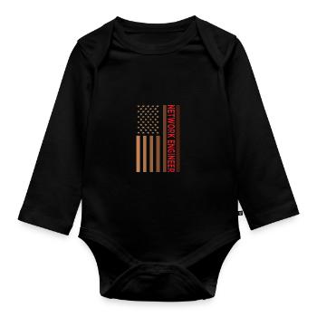 Network Engineer - Organic Longsleeve Baby Bodysuit - black - Front