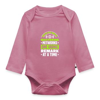 Network Engineer - Organic Longsleeve Baby Bodysuit - mauve - Front