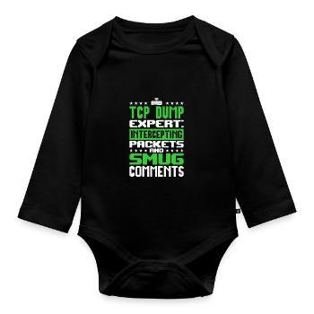 Network Engineer - Baby Bio-Langarm-Body - Schwarz - Vorne