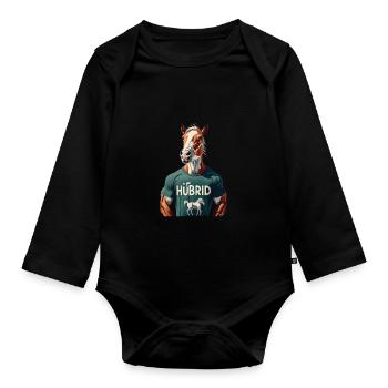 Hübrid - Organic Longsleeve Baby Bodysuit - black - Front