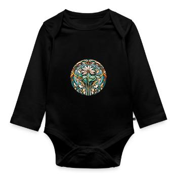 Hippy - Organic Longsleeve Baby Bodysuit - black - Front
