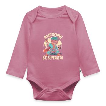 Jiu Jitsu - Body Bébé bio manches longues - mauve - Devant