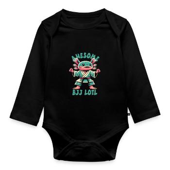 Jiu Jitsu - Body Bébé bio manches longues - noir - Devant