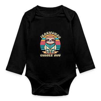 Teakwondo - Organic Longsleeve Baby Bodysuit - black - Front