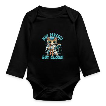 Arts martiaux Enfants - Body Bébé bio manches longues - noir - Devant