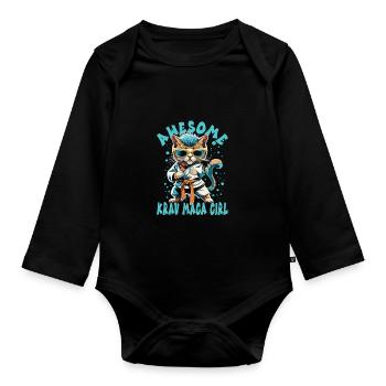 Krav Maga - Organic Longsleeve Baby Bodysuit - black - Front