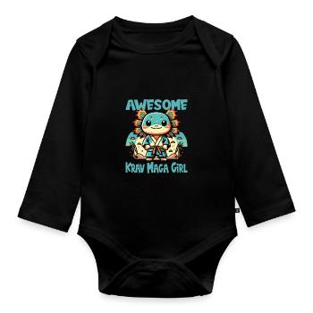 Krav Maga - Body Bébé bio manches longues - noir - Devant