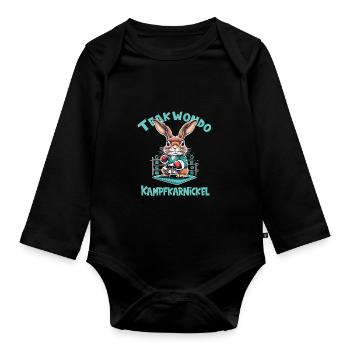 Teakwondo - Baby Bio-Langarm-Body - Schwarz - Vorne
