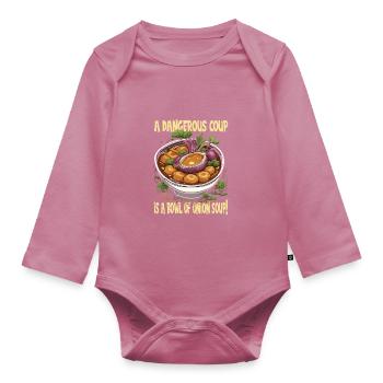 Cuisine française - Body Bébé bio manches longues - mauve - Devant