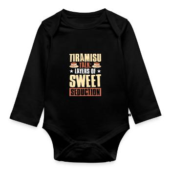 Italienisches Essen - Baby Bio-Langarm-Body - Schwarz - Vorne