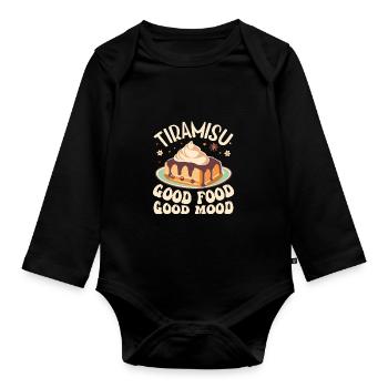 Italienisches Essen - Baby Bio-Langarm-Body - Schwarz - Vorne