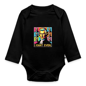 Philosophie - Body Bébé bio manches longues - noir - Devant
