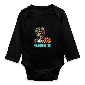 Philosophy - Organic Longsleeve Baby Bodysuit - black - Front