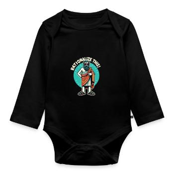 Philosophie - Body Bébé bio manches longues - noir - Devant