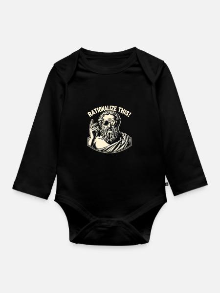 Philosophie - Baby Bio-Langarm-Body - Schwarz