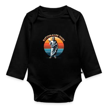 Philosophie - Body Bébé bio manches longues - noir - Devant