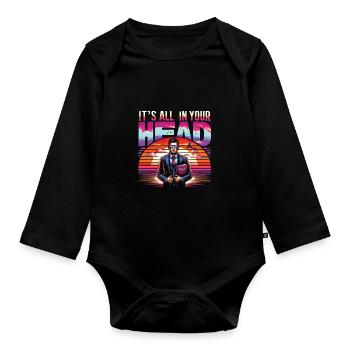 Psychologist - Organic Longsleeve Baby Bodysuit - black - Front