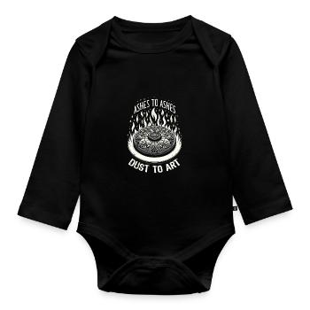 Chauffage au bois - Body Bébé bio manches longues - noir - Devant
