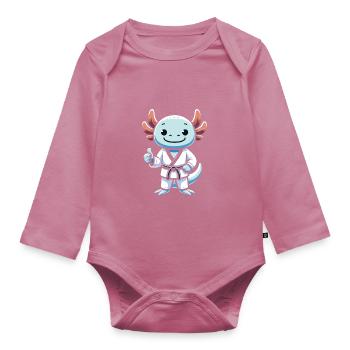 Teakwondo - Body Bébé bio manches longues - mauve - Devant
