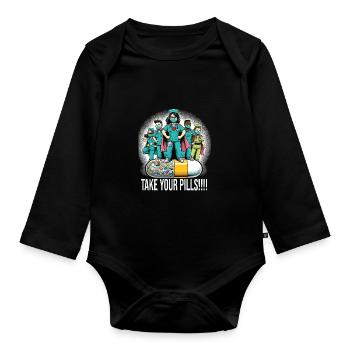 Geriatric nurse - Organic Longsleeve Baby Bodysuit - black - Front