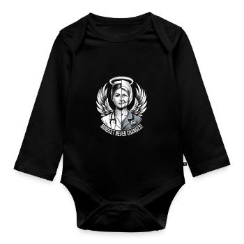 Geriatric nurse - Organic Longsleeve Baby Bodysuit - black - Front