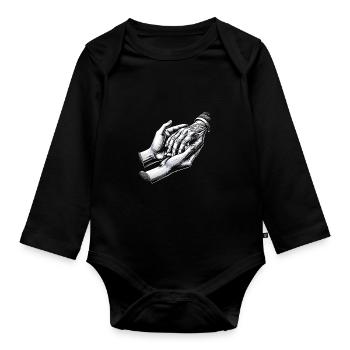 Geriatric nurse - Organic Longsleeve Baby Bodysuit - black - Front