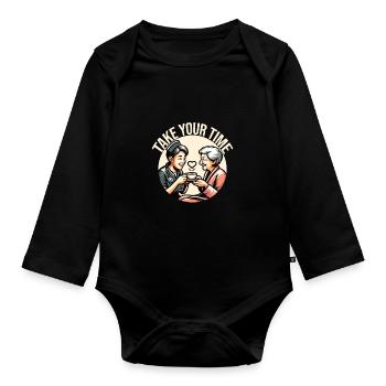 Geriatric nurse - Organic Longsleeve Baby Bodysuit - black - Front