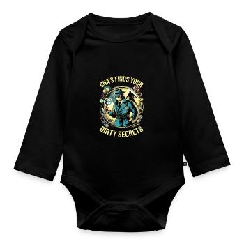 Geriatric nurse - Organic Longsleeve Baby Bodysuit - black - Front