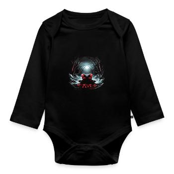Frosch - Baby Bio-Langarm-Body - Schwarz - Vorne