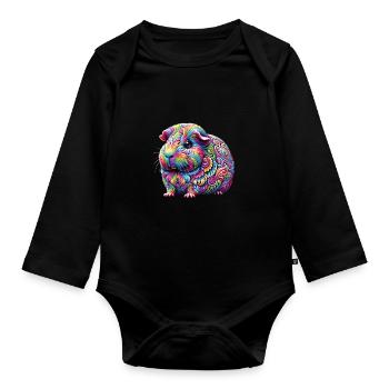 Hippie Festival - Baby Bio-Langarm-Body - Schwarz - Vorne