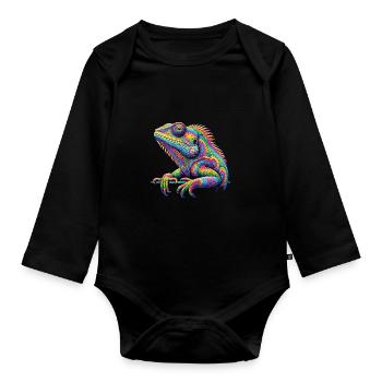 Hippie Festival - Baby Bio-Langarm-Body - Schwarz - Vorne