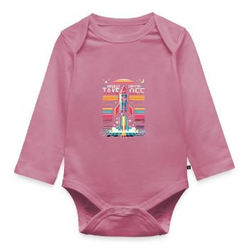 Rocket - Organic Longsleeve Baby Bodysuit - mauve - Front