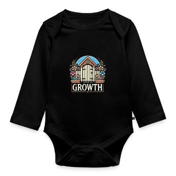 Garten - Baby Bio-Langarm-Body - Schwarz - Vorne