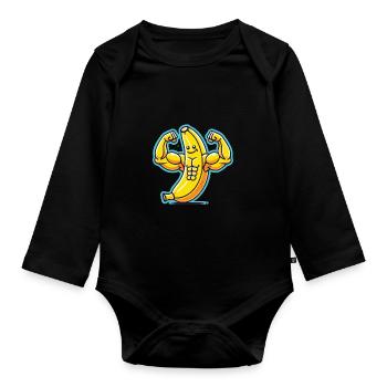 Rascal - Organic Longsleeve Baby Bodysuit - black - Front