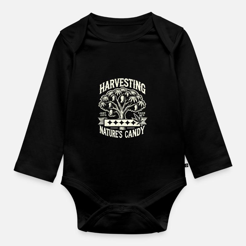 Früchtchen - Baby Bio-Langarm-Body - Schwarz