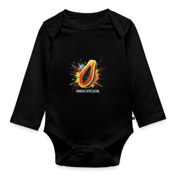 Fripon - Body Bébé bio manches longues - noir - Devant
