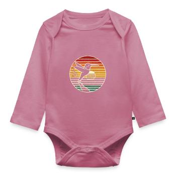 Exotique - Body Bébé bio manches longues - mauve - Devant