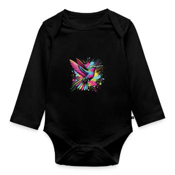Exotique - Body Bébé bio manches longues - noir - Devant