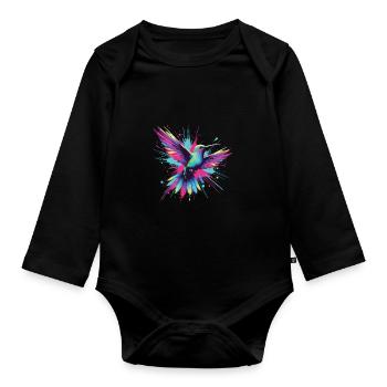 Exotic - Organic Longsleeve Baby Bodysuit - black - Front