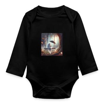 Conte - Body Bébé bio manches longues - noir - Devant