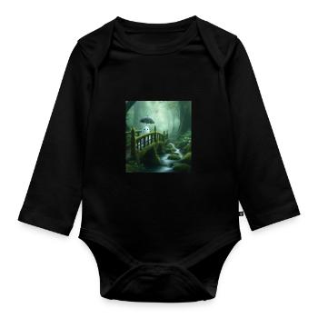 Fairy tale - Organic Longsleeve Baby Bodysuit - black - Front