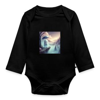 Fairy tale - Organic Longsleeve Baby Bodysuit - black - Front