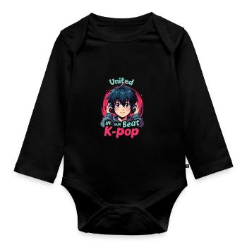 K-Pop - Baby Bio-Langarm-Body - Schwarz - Vorne
