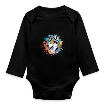Agility - Baby Bio-Langarm-Body - Schwarz - Vorne